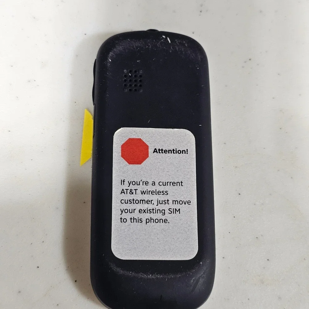 Alcatel OT510APIB AT&T Black Silver Basic Bar Cell Phone T9 Keypad 850mAh